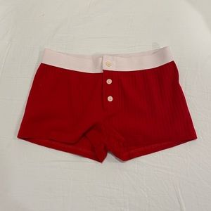 Brandy Melville red boy shorts